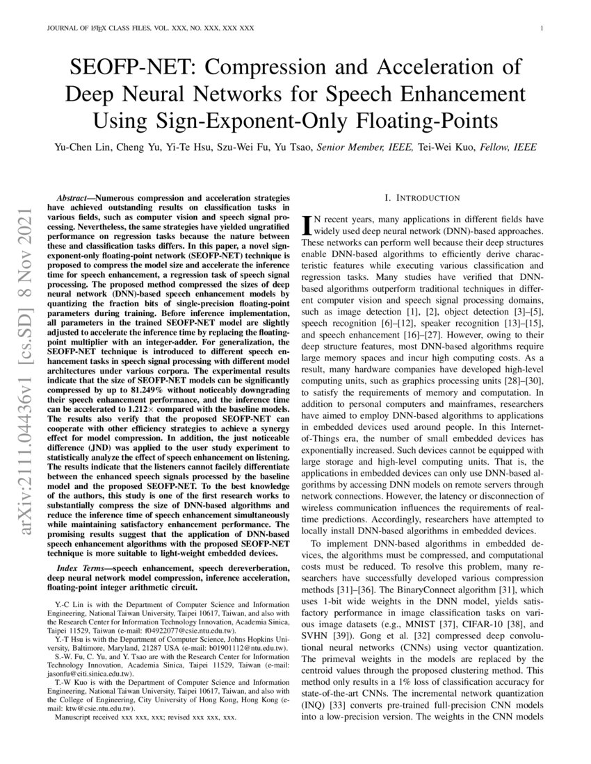 Compression and Acceleration of Deep Neural Networks for