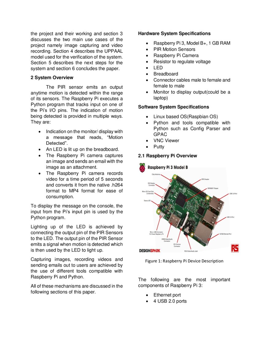 Smart Motion Detection System using Raspberry Pi DeepAI