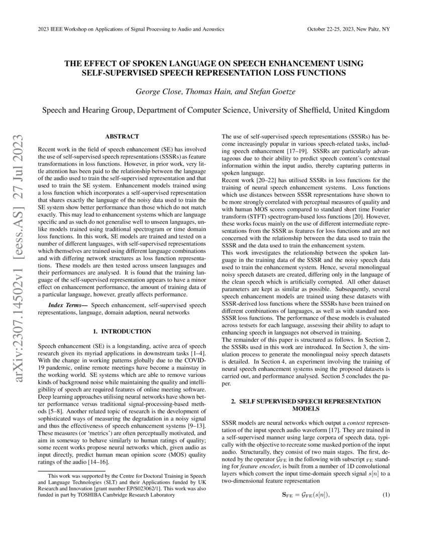 The Effect of Spoken Language on Speech Enhancement using SelfSupervised Speech Representation