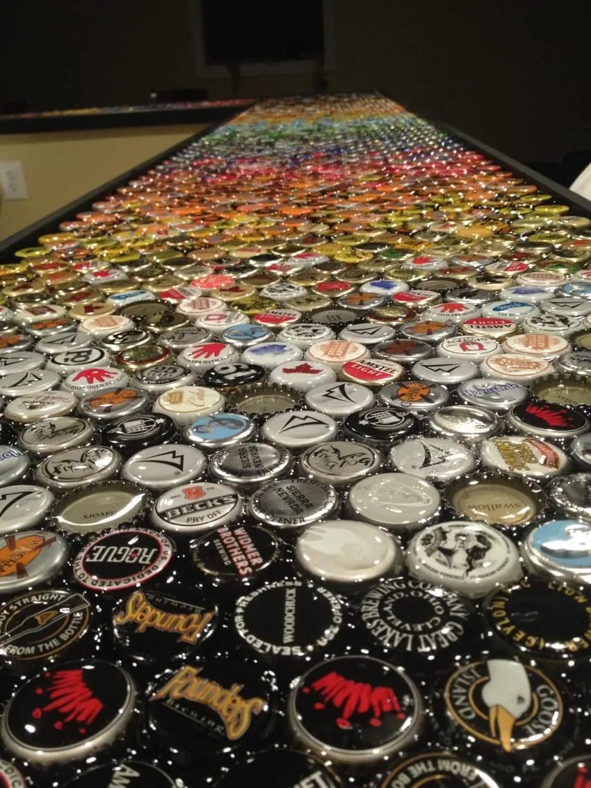 This Bottle Cap Countertop Is Stunning and Took 5 Years to Make