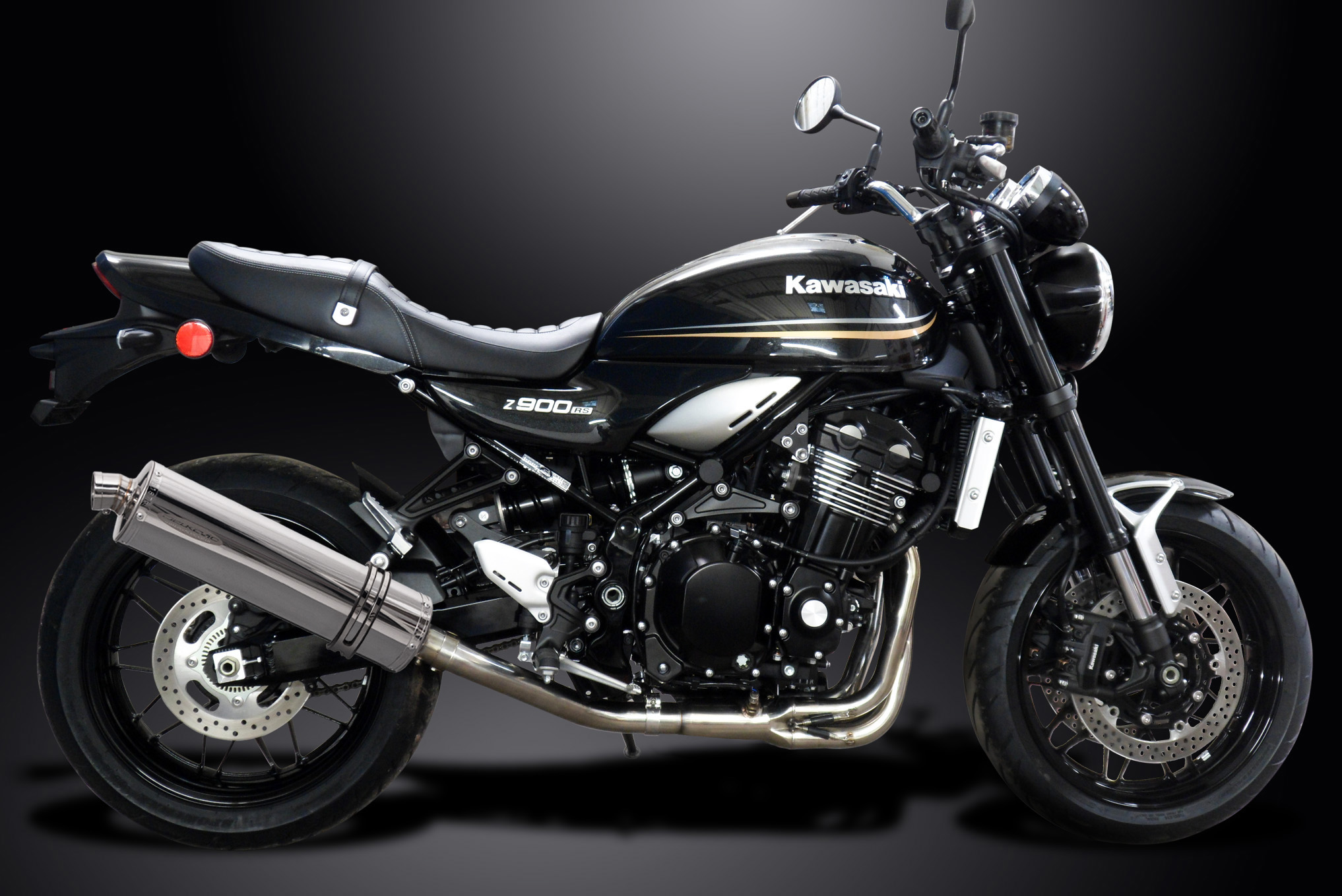 KAWASAKI Z900RS 2018 450MM OVAL STAINLESS FULL EXHAUST SYSTEM eBay