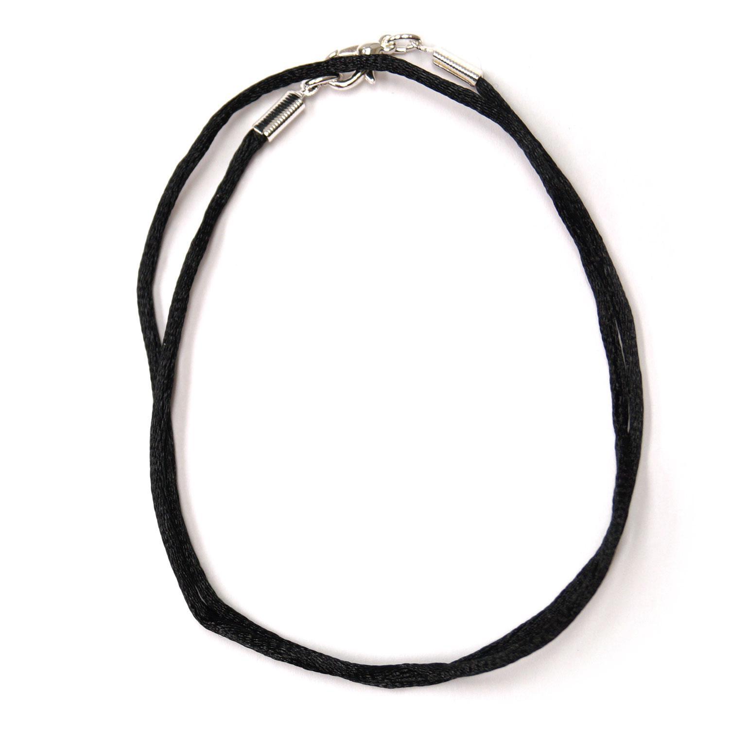 20" Black Satin Cord Necklaces 10 Pack Delphi Glass