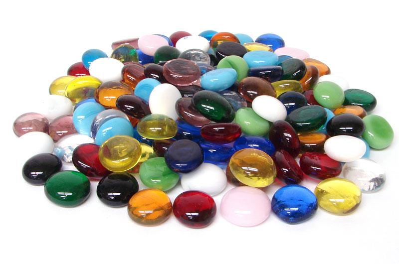 Mixed Color Assortment Pebbles 96 COE Glass