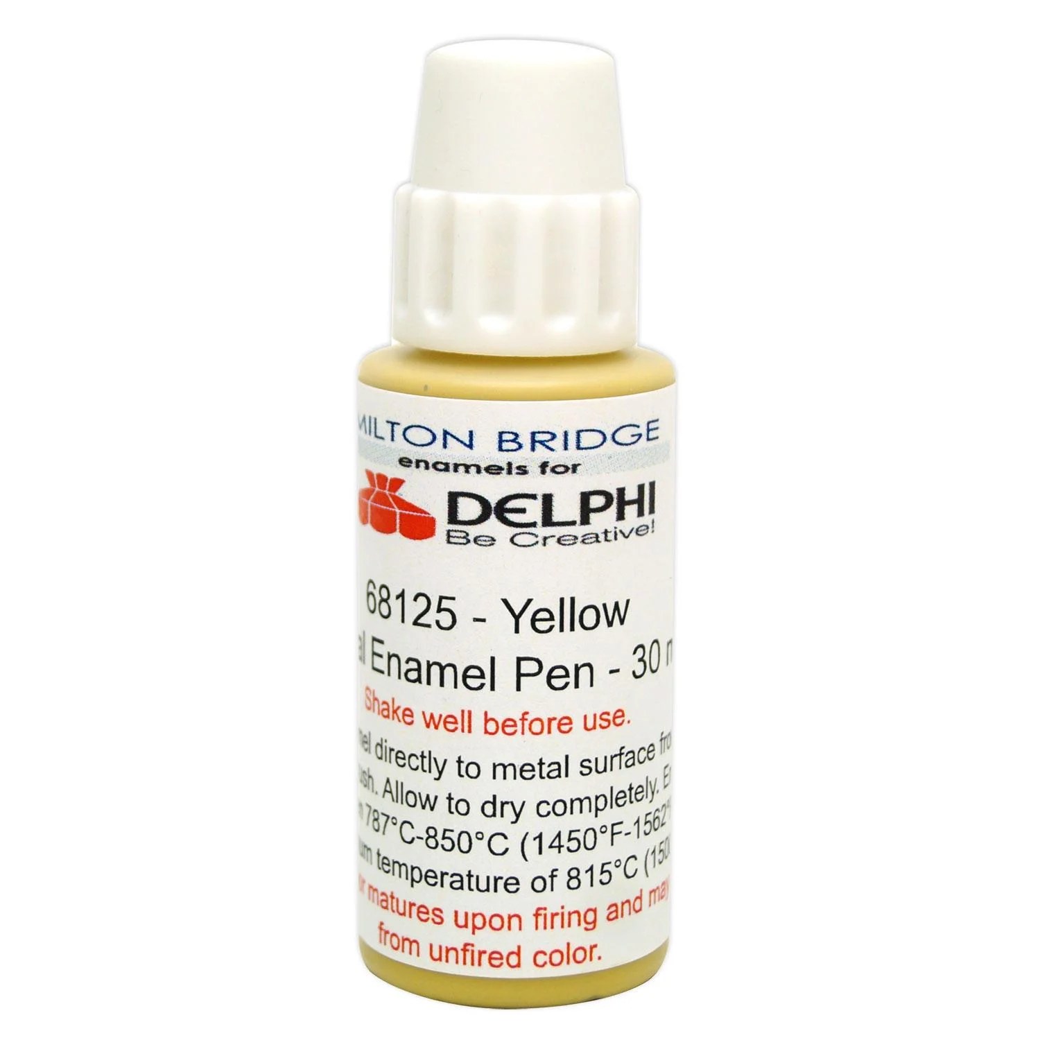 Yellow Glass & Metal Enamel Pen 30 Ml Milton Bridge Delphi