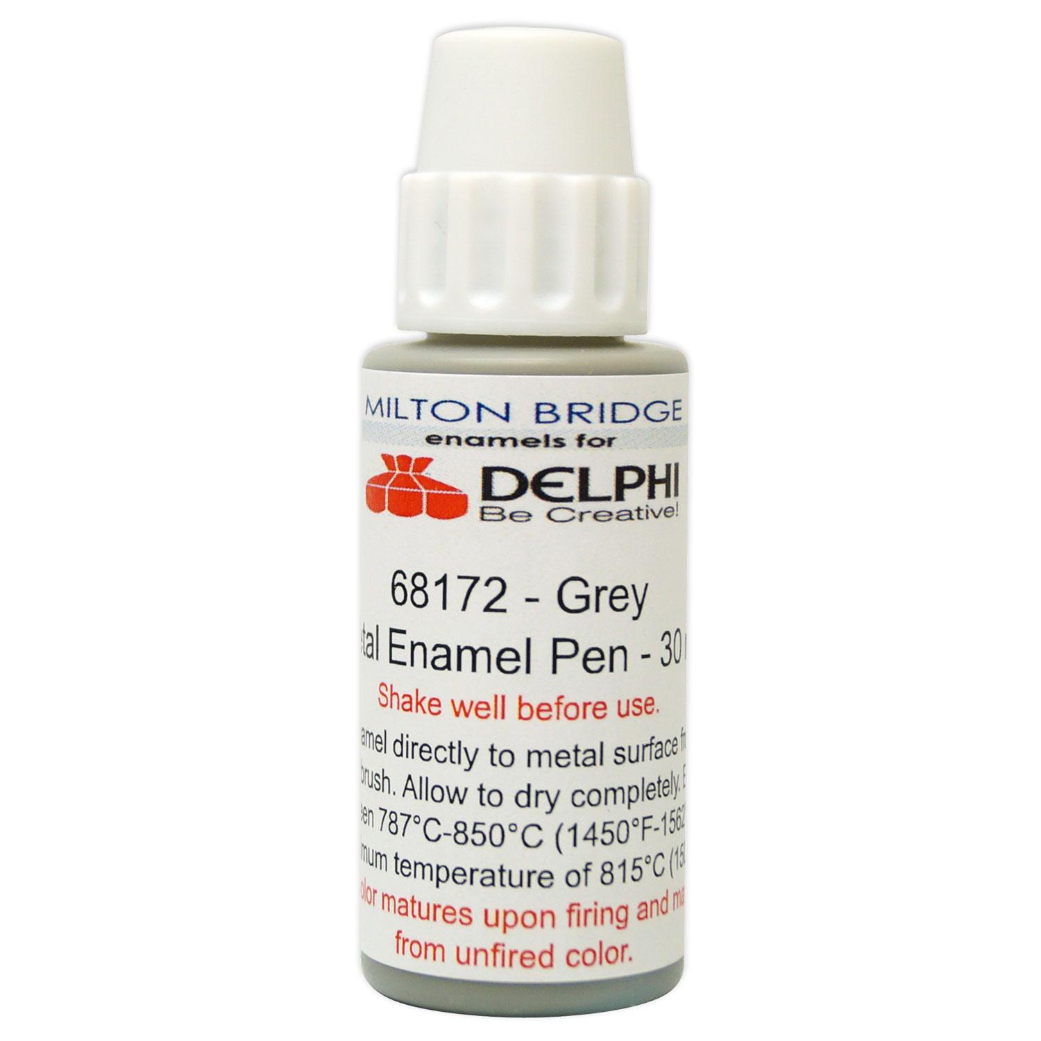 Gray Glass & Metal Enamel Pen 30 Ml Milton Bridge Delphi