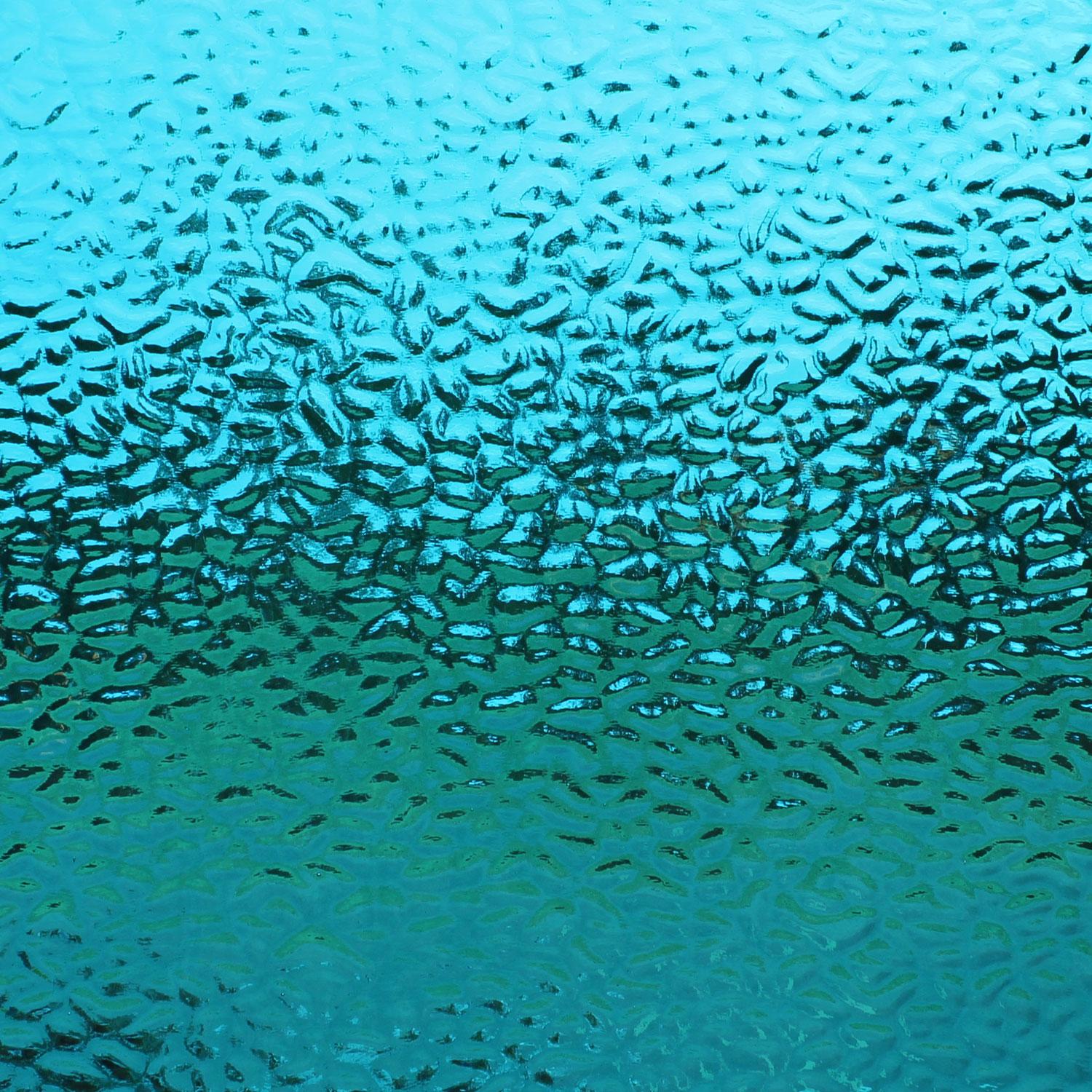 English Muffle Medium Copper Blue Stained Glass Sheets Wissmach