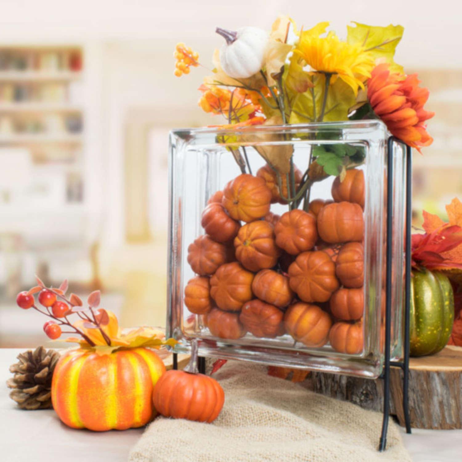 Free Harvest Block Centerpiece Project Guide Kraftyblok Delphi Glass