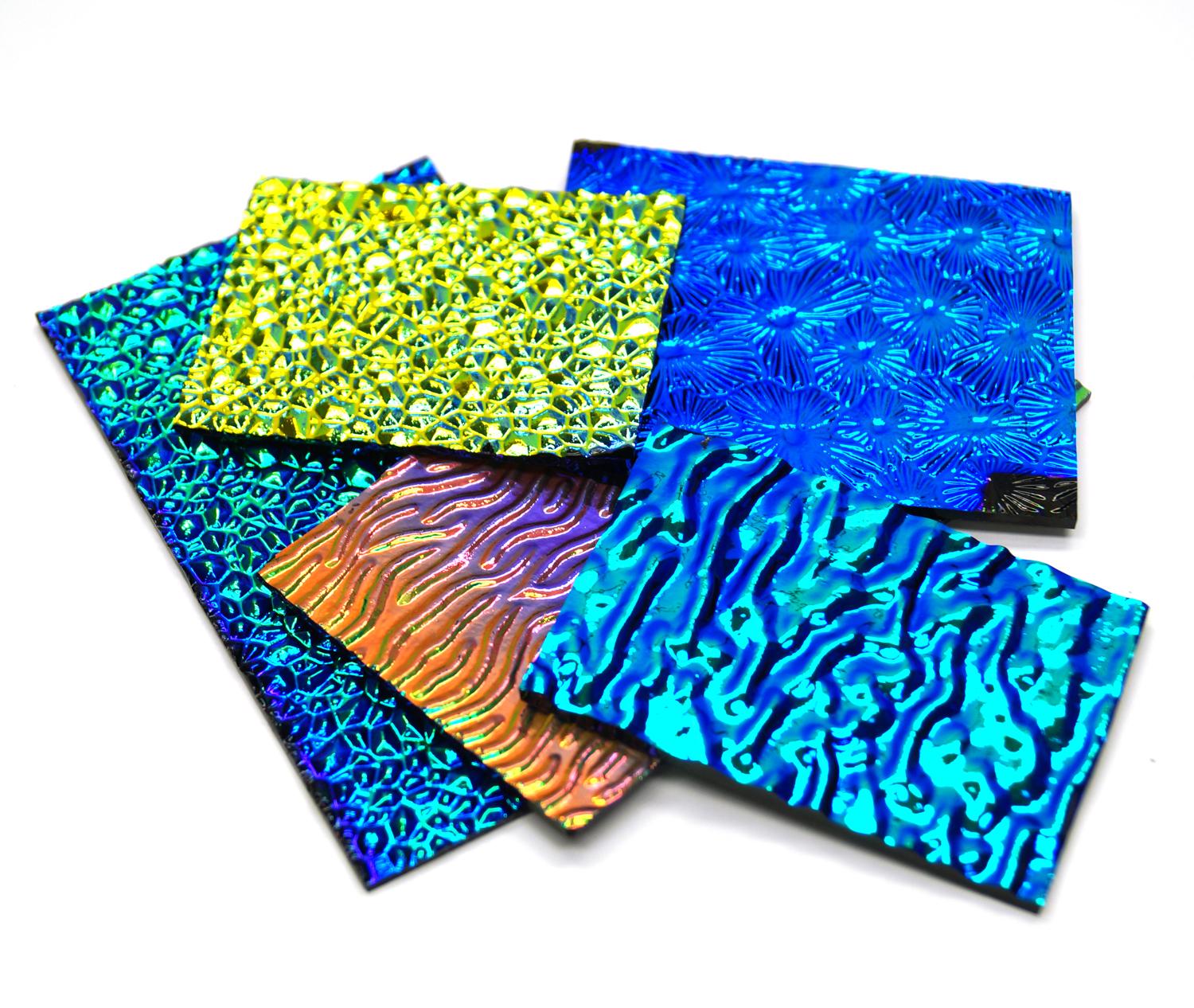 1/4 Lb DichroMagic Dichroic Mixed Scrap On Black 96 COE