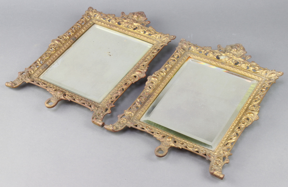 A pair of Victorian rectangular bevelled plate mirrors 12th August