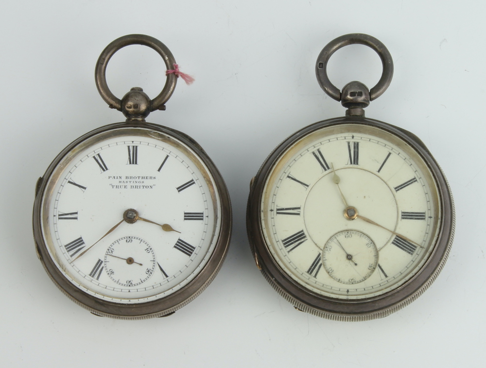 A Victorian silver key wind pocket watch Chester 1897 10th February