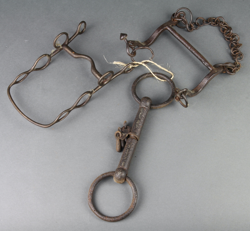Three 19th Century heavy horse bits 10th February 2022 Denhams