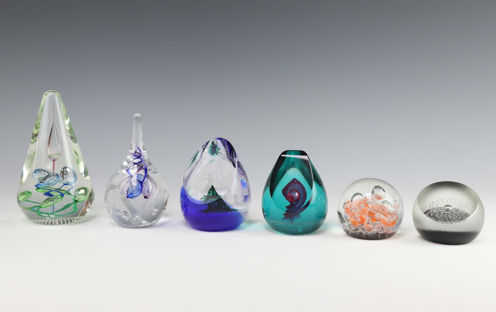 Six Caithness Crystal paperweights Artisan by Helen 15th June 2023