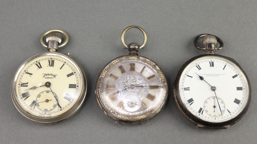 A silver mechanical pocket watch Birmingham 1919, 2 1st November 2023 Denhams