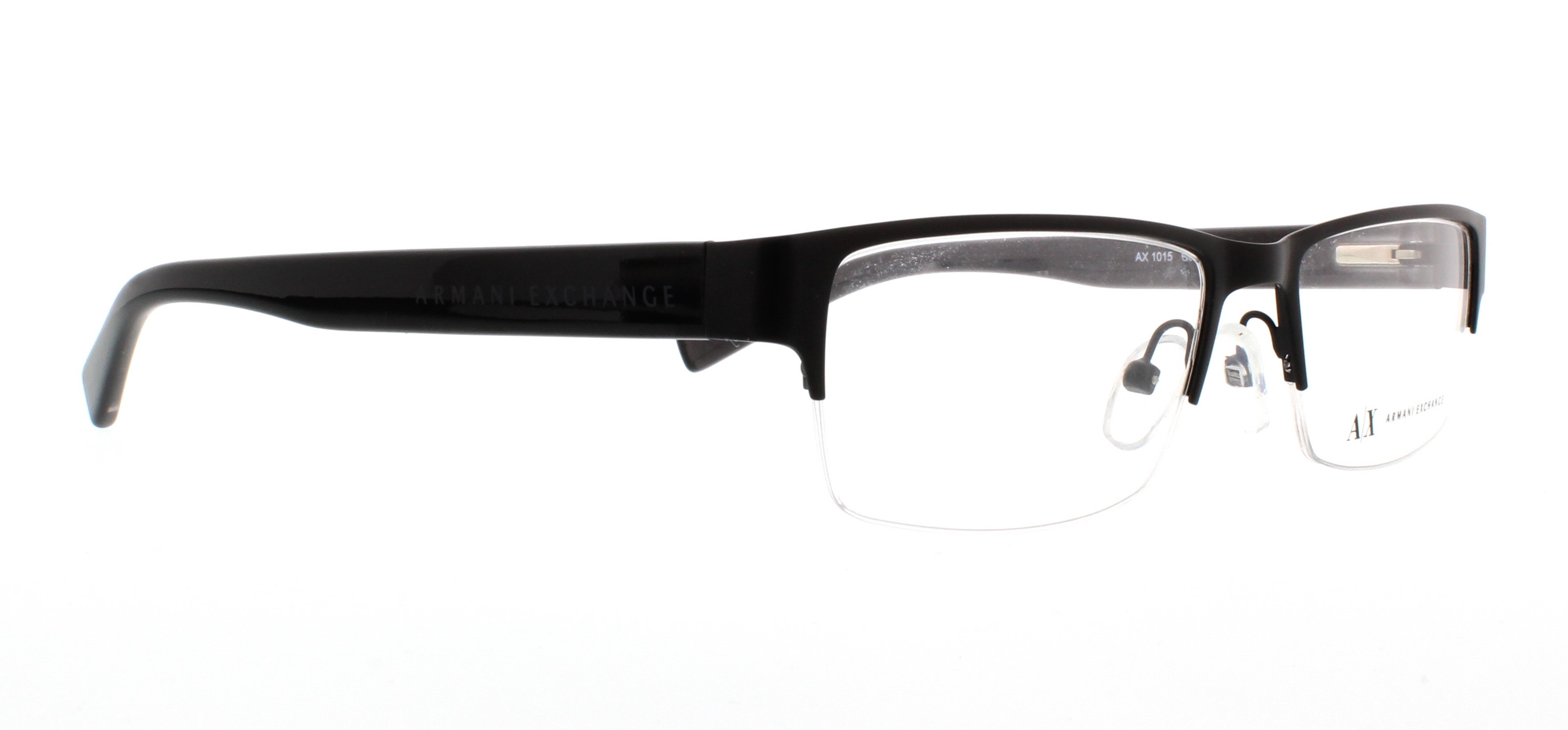 ARMANI EXCHANGE Eyeglasses AX1015 6070 Satin Black/Black Grey