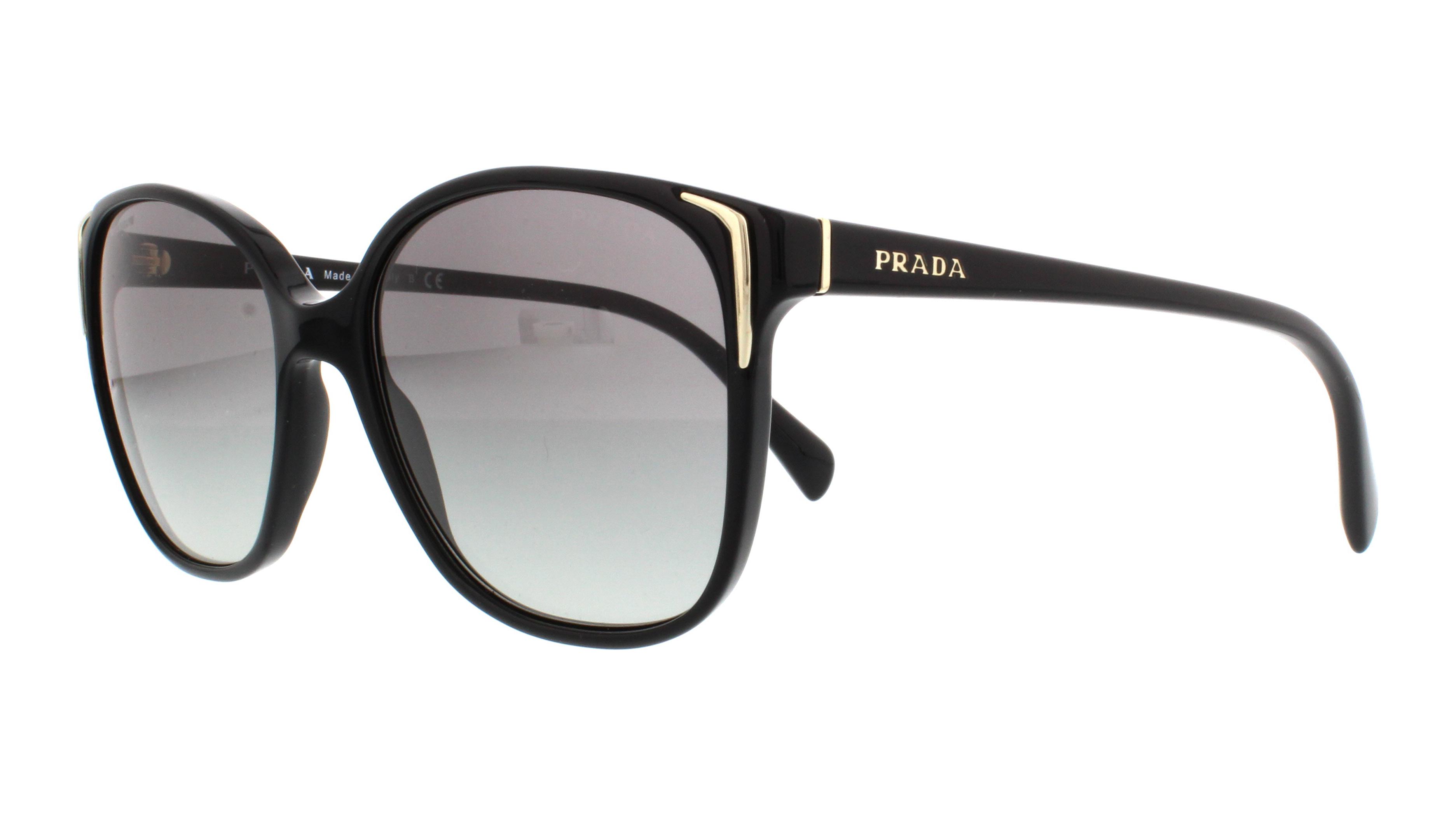 PRADA Sunglasses PR01OS 1AB3M1 Black 55MM 648676218567 eBay
