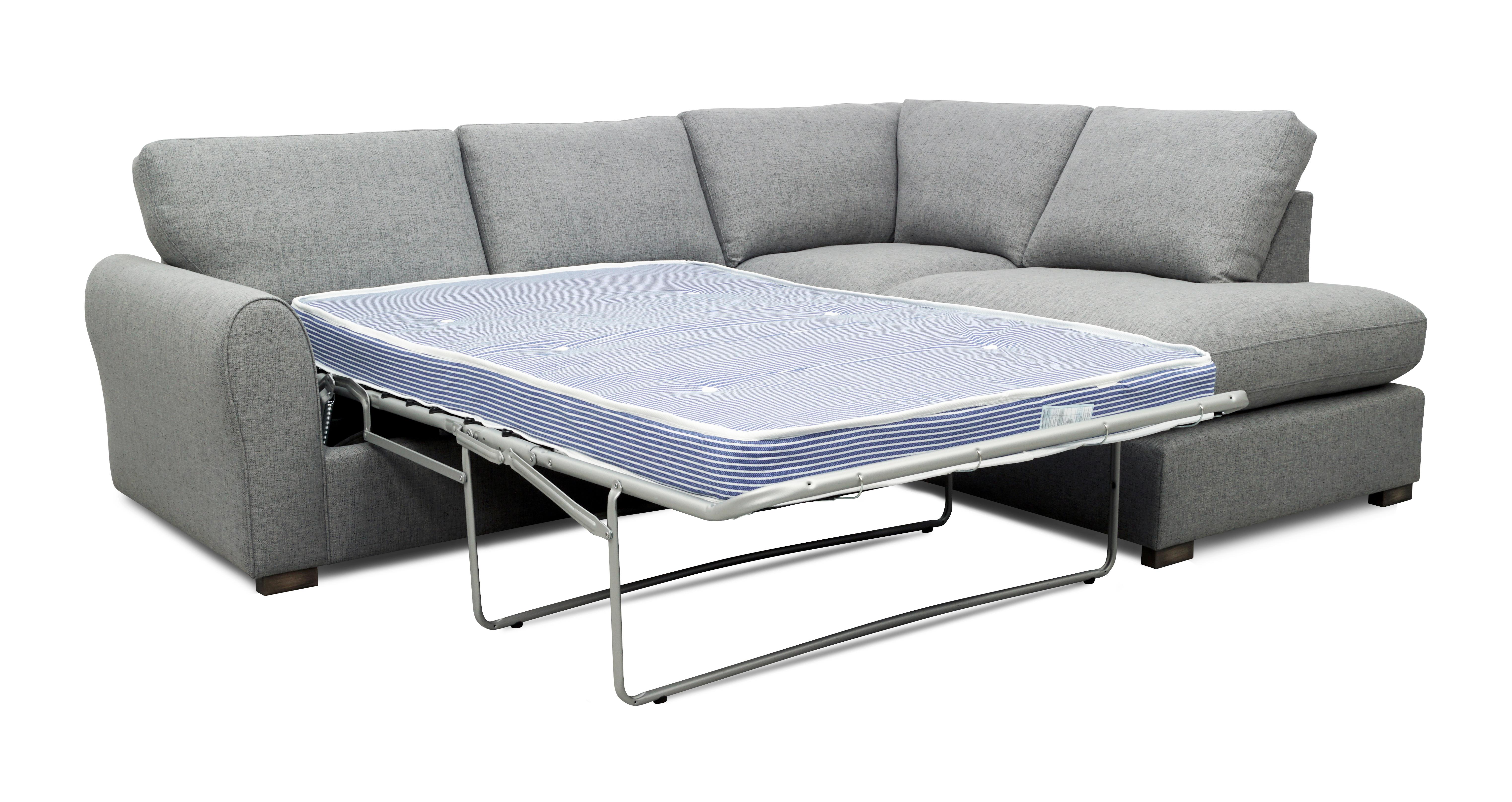 Arez Left Hand Facing Arm Open End Corner Deluxe Sofa Bed DFS