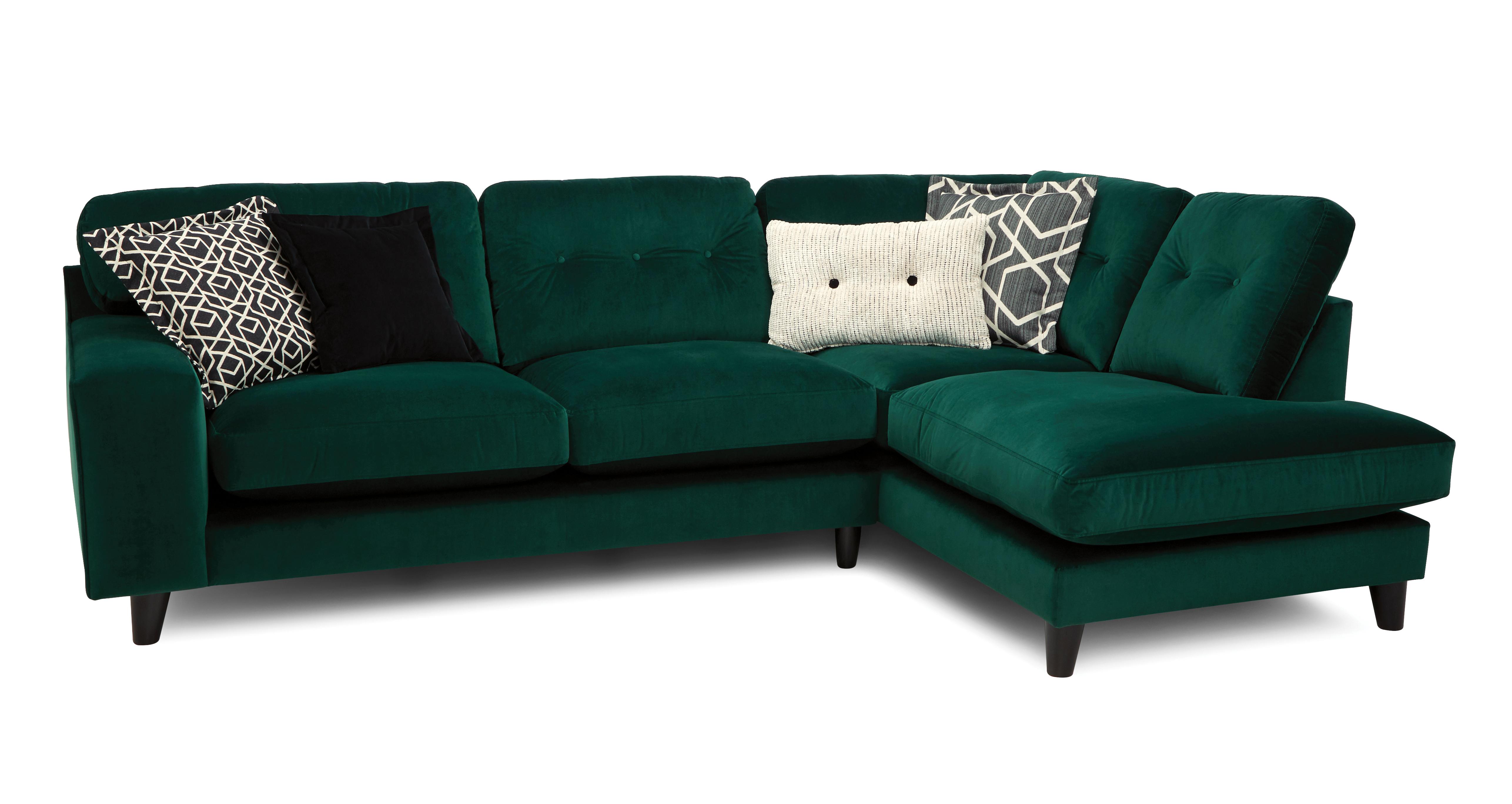 Java Left Hand Facing Arm 3 Seat Open End Corner Sofa DFS