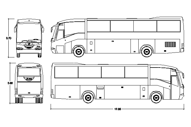 Download free 3d bus models. bloques Cad, Autocad, arquitectura, download, 2d, 3d, dwg ...