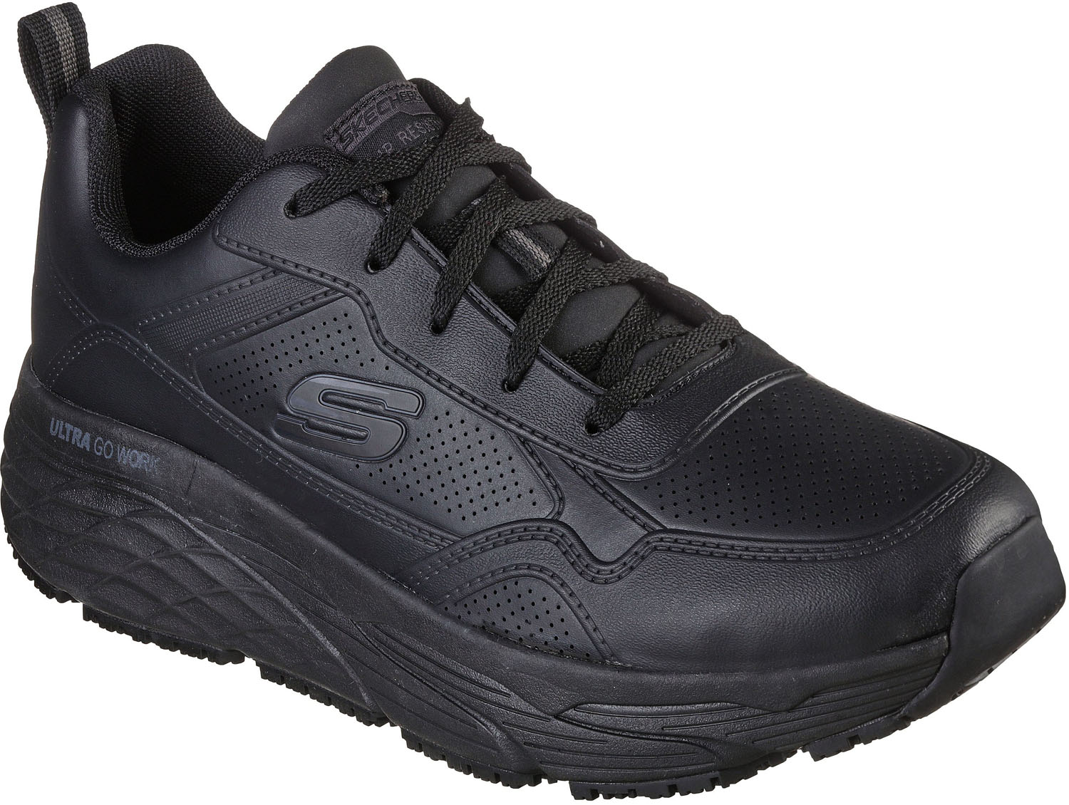 Skechers Mens Work Max Cushioning Elite Sr Derowen Shoes