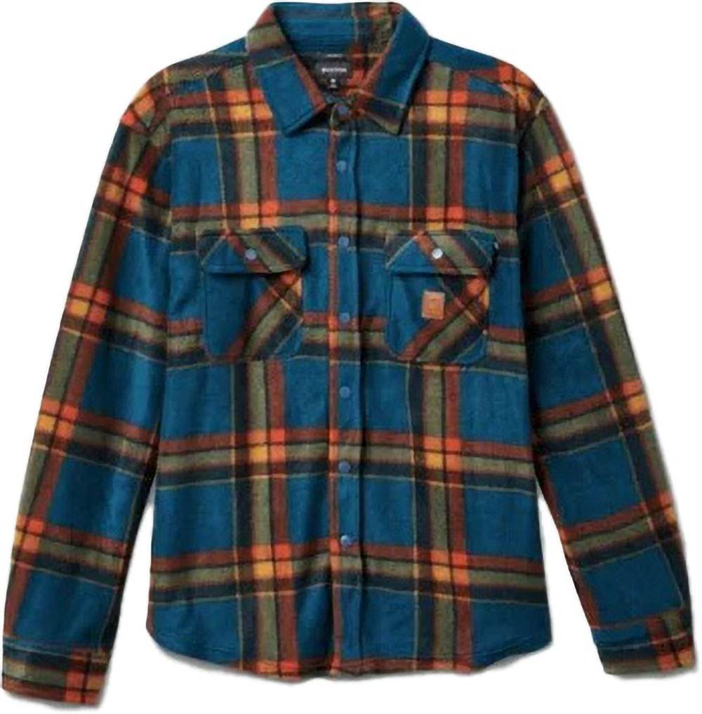 Brixton Mens Bowery Long Sleeve Arctic Stretch Fleece