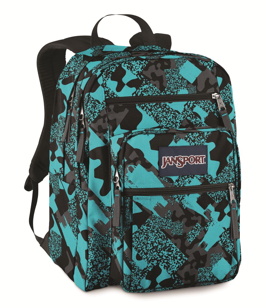 Jansport Big Student Backpack In Blinded Blue Class Camo