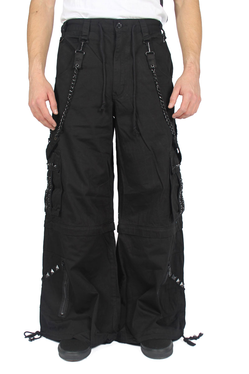 Tripp NYC Mens Cargo Baggy Pants in Black/White