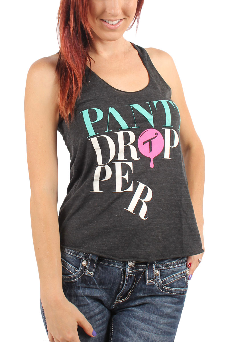 T.I.T.S. (Two In The Shirt) Womens Panty Dropper Racerback Tank Top
