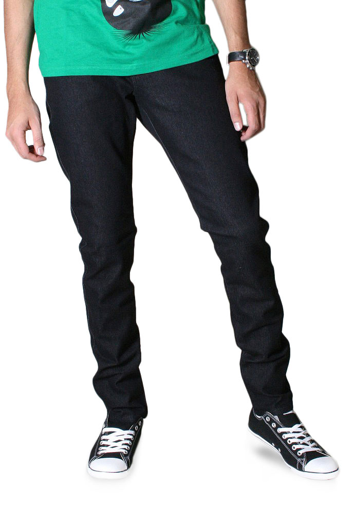 Tripp NYC Mens Basic Jeans in Black Denim Wash