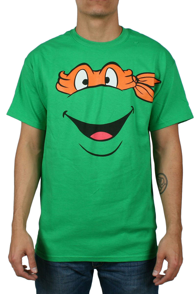 Teenage Mutant Ninja Turtles Michelangelo Face Mens T