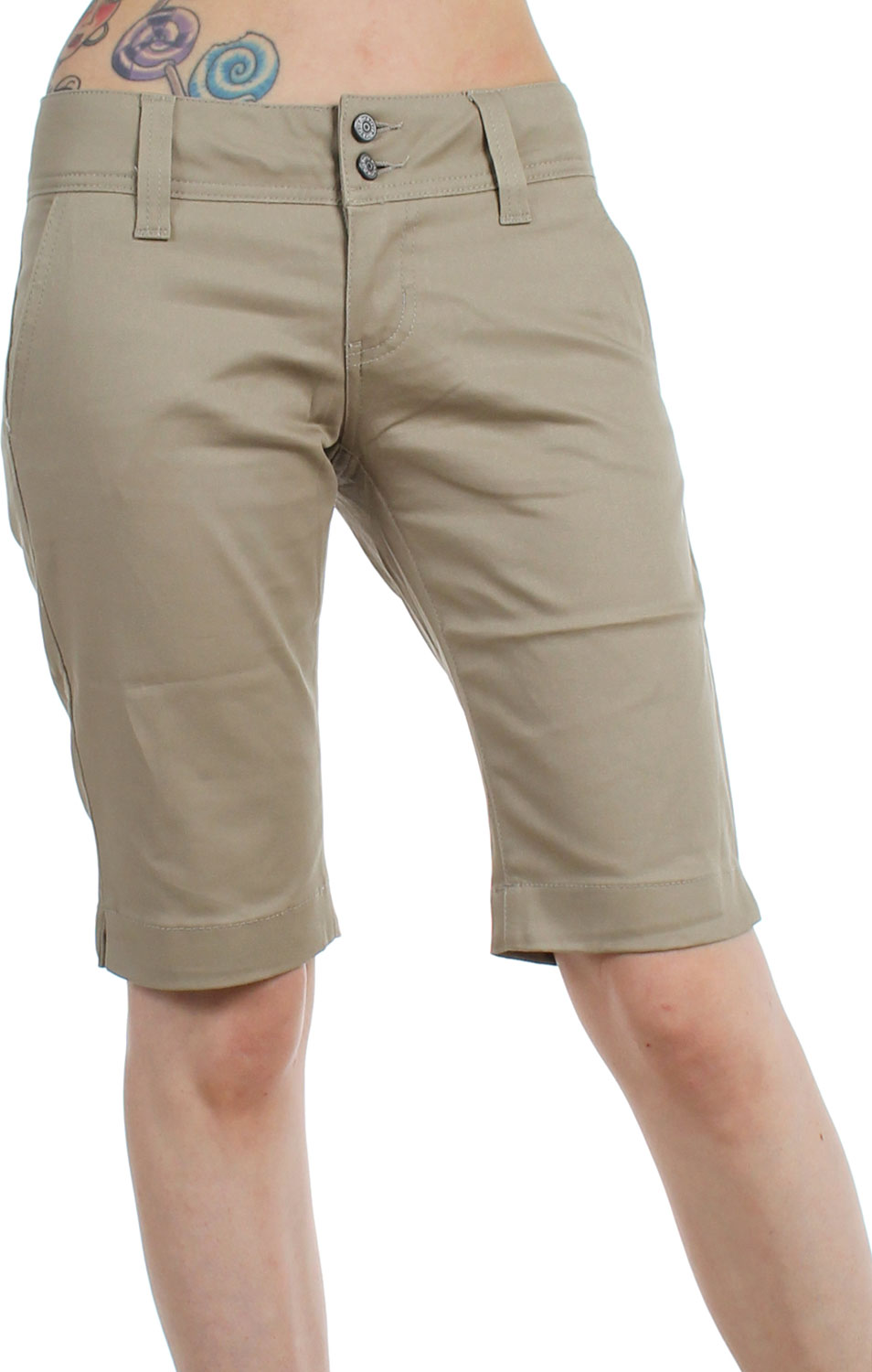 Dickies Girl Juniors 11'' Inch 4 Pocket Bermuda Shorts