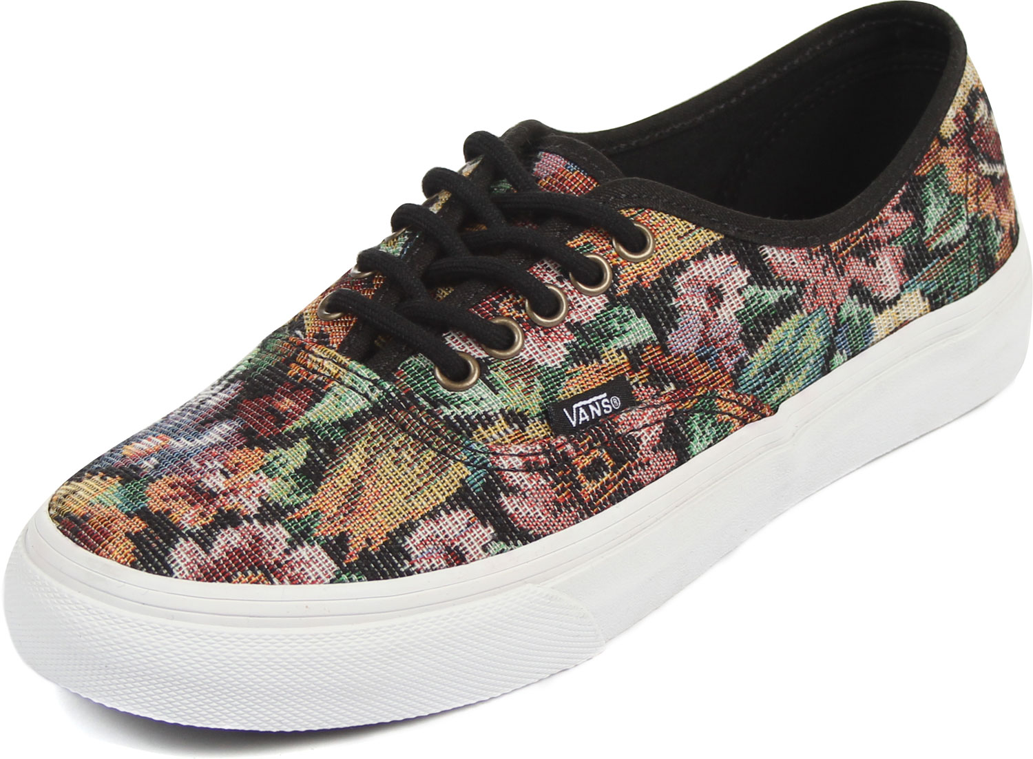 Vans Unisex Authentic Slim Shoes in (Tapestry Floral) Black