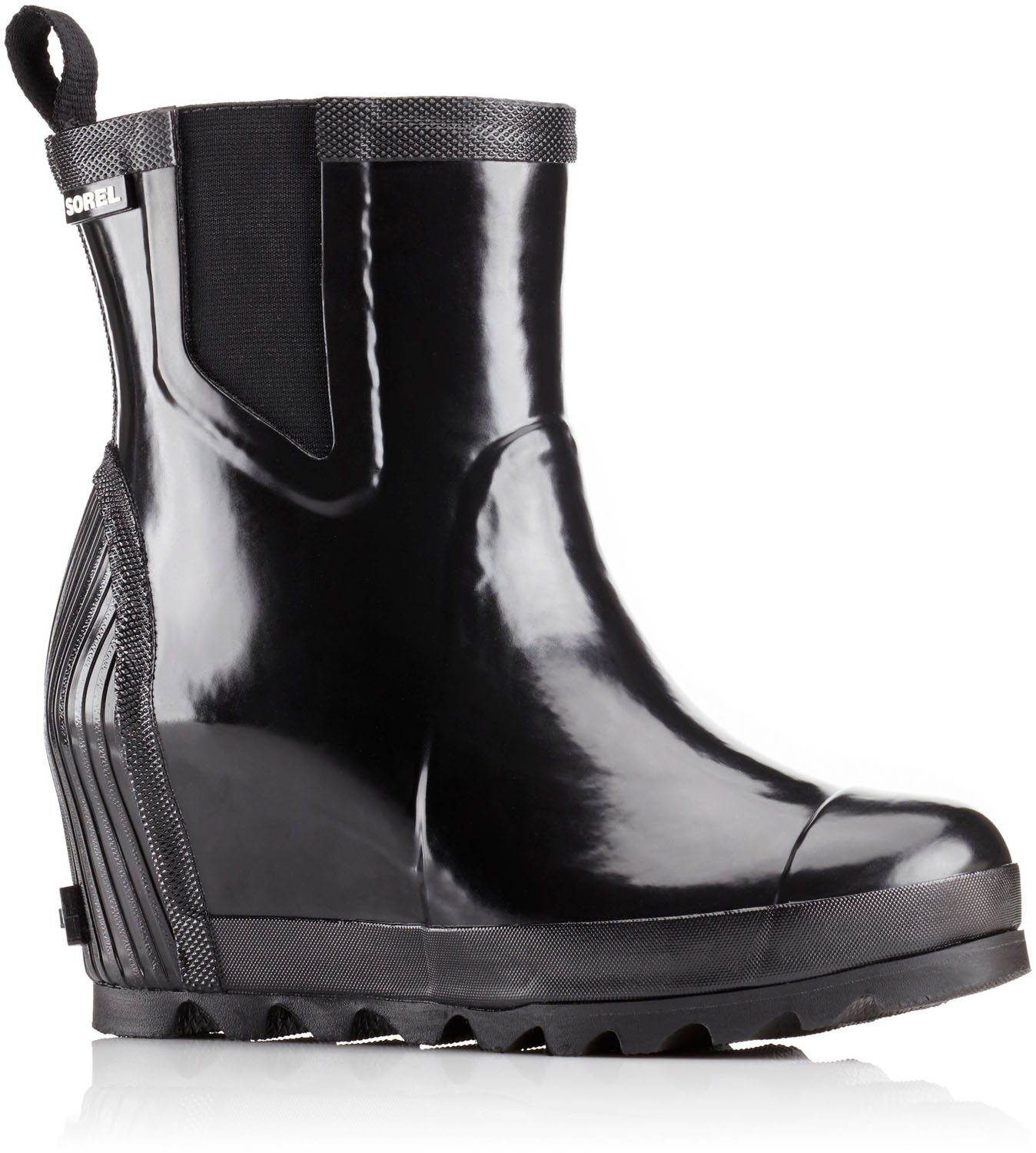 Sorel Women's Joan Rain Wedge Chelsea Gloss Rain Boot
