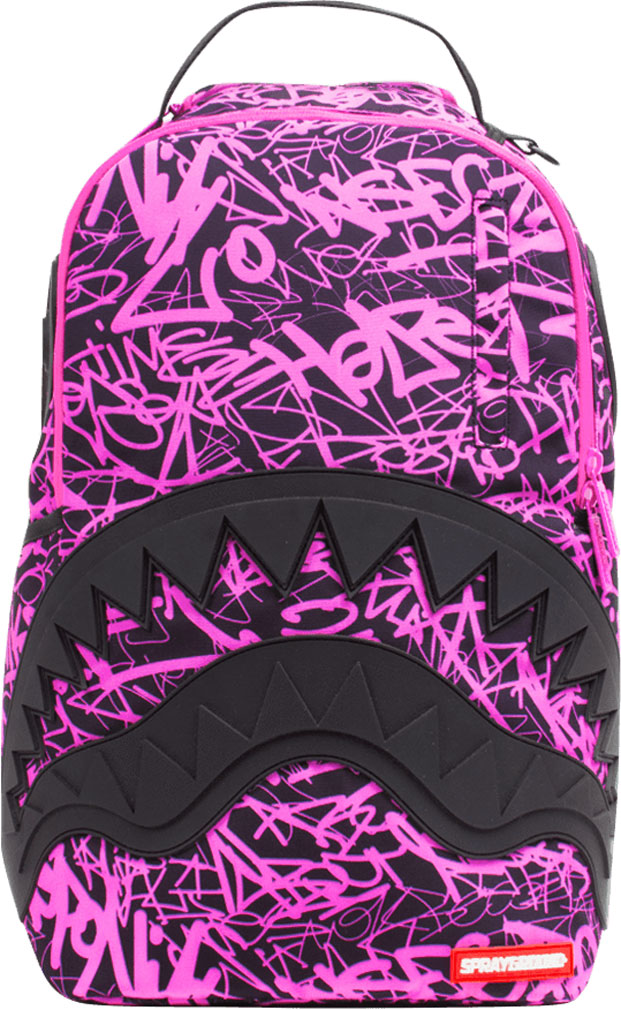 Sprayground Unisex Adult Pink Scribble Shark Backpack