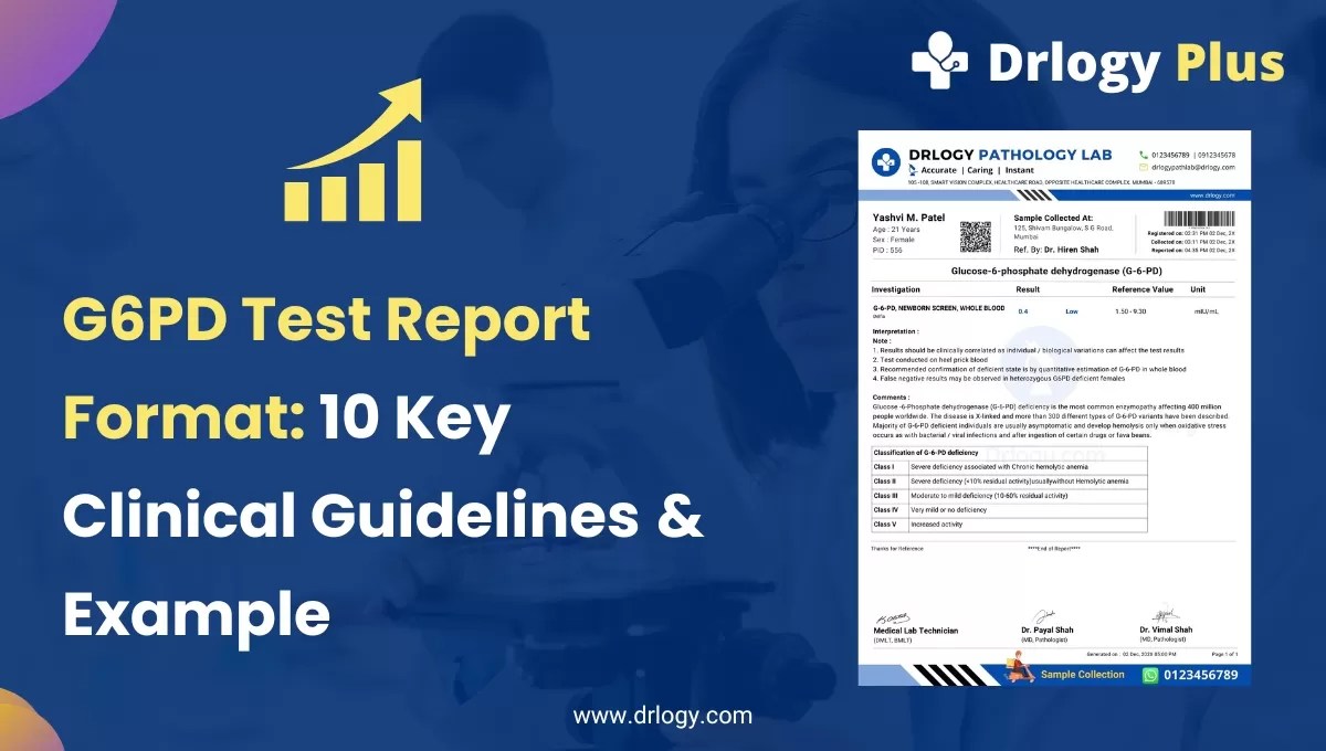 G6PD Test Report Format 10 Key Clinical Guidelines & Example Drlogy