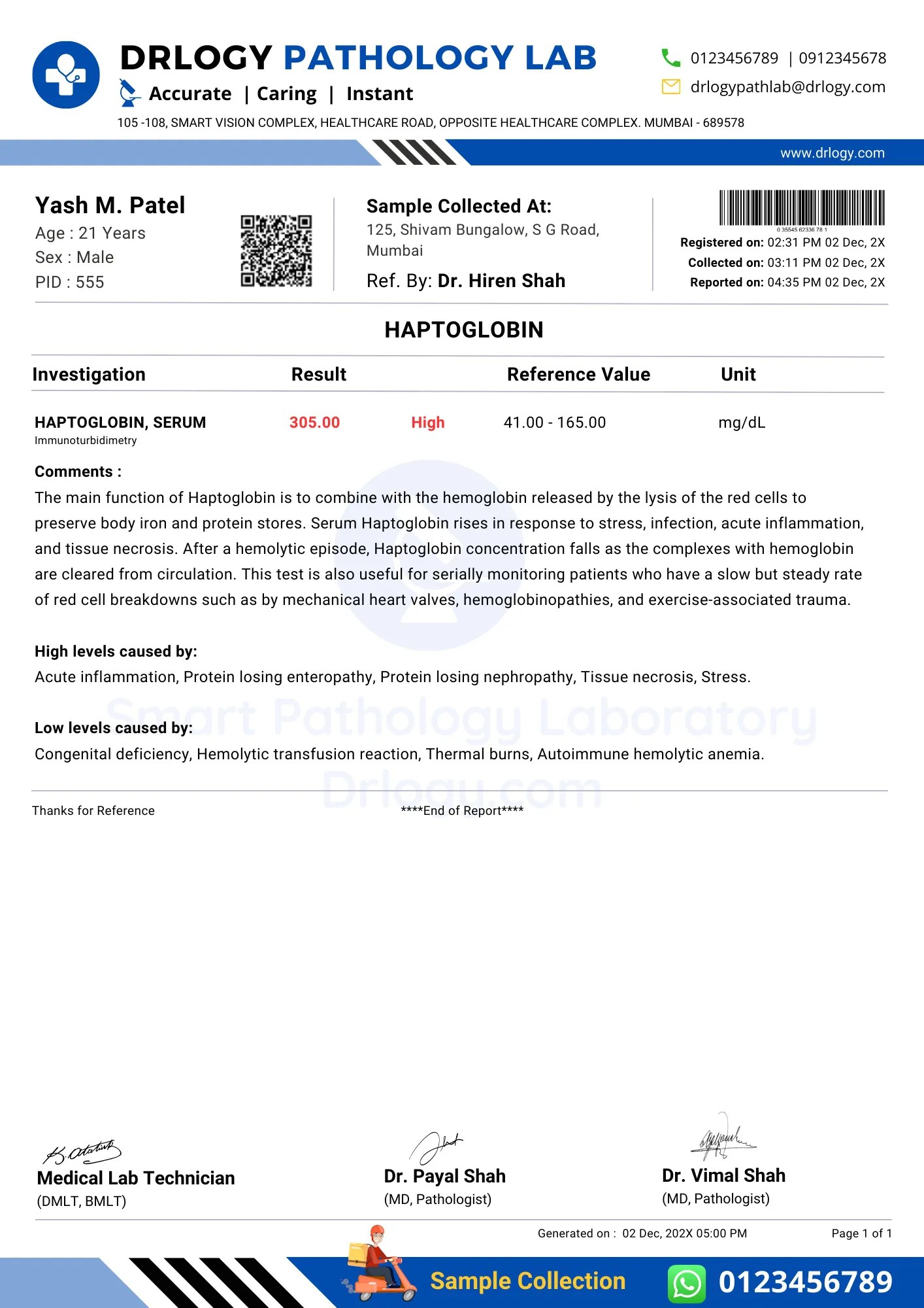 Haptoglobin Test Report Format 10 Key Clinical Guidelines & Example