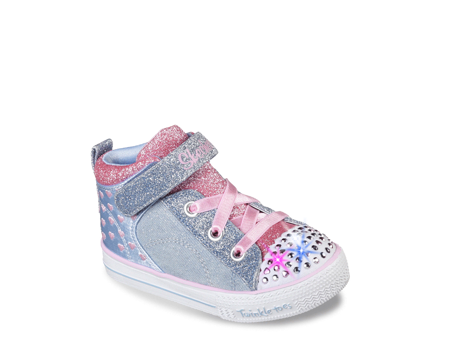 Skechers Twinkle Toes Shuffles LightUp HighTop Sneaker Kids' Free