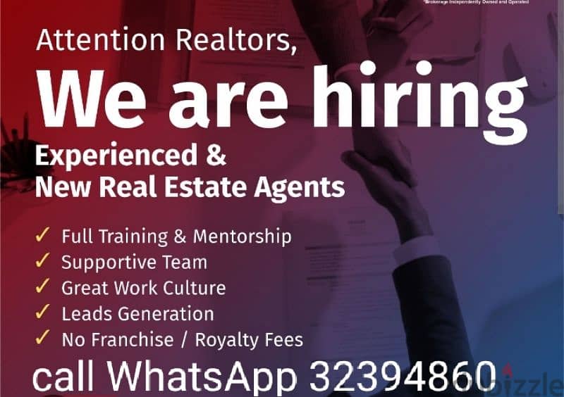 real estate agent job vacancy only مبيعات 105245175