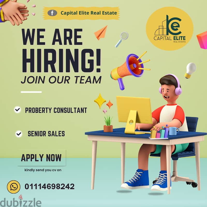 مطلوب سيلز Sanior Property Consultant &Property Consultant مبيعات