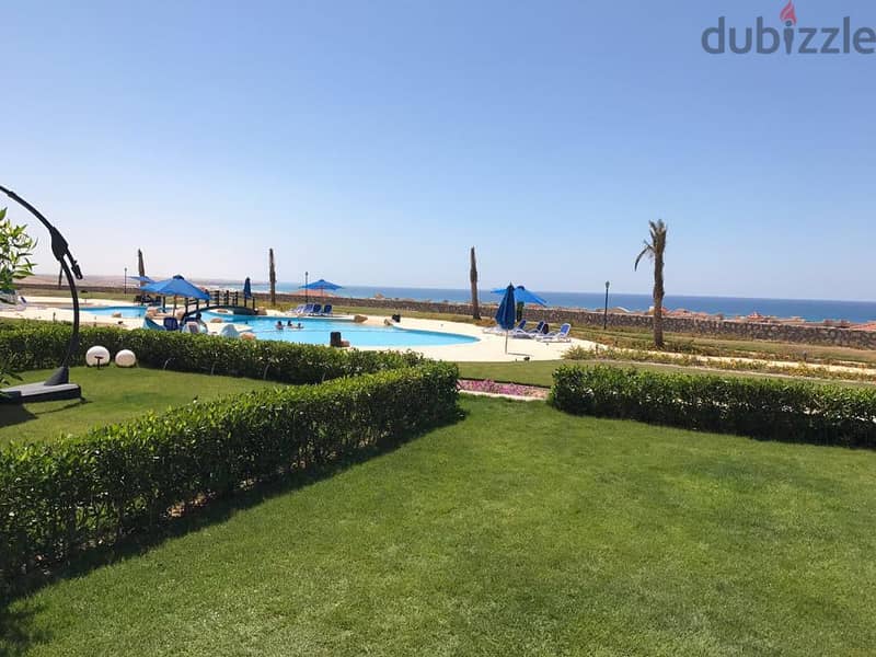 Ground chalet for rent in la vista bay sea view عقارات مصايف للإيجار 201245124