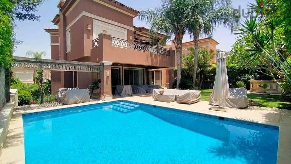 6Bedroom furnished villa for rent in Swan Lake New Cairo with ACs فيلا