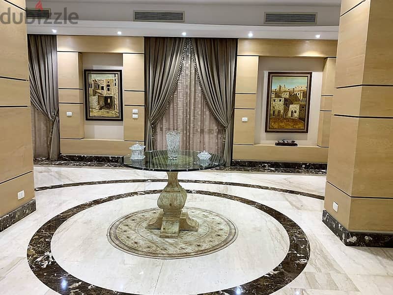 6Bedroom furnished villa for rent in Swan Lake New Cairo with ACs فيلا