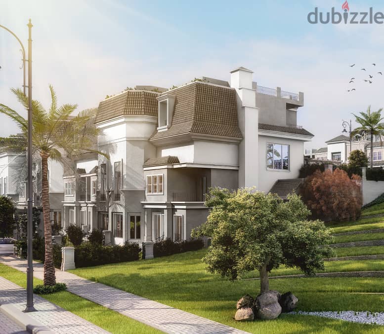 فيلا سور في سور مع مدينتي للبيع 212 متر كمبوند سراي المستقبل سيتي Sarai