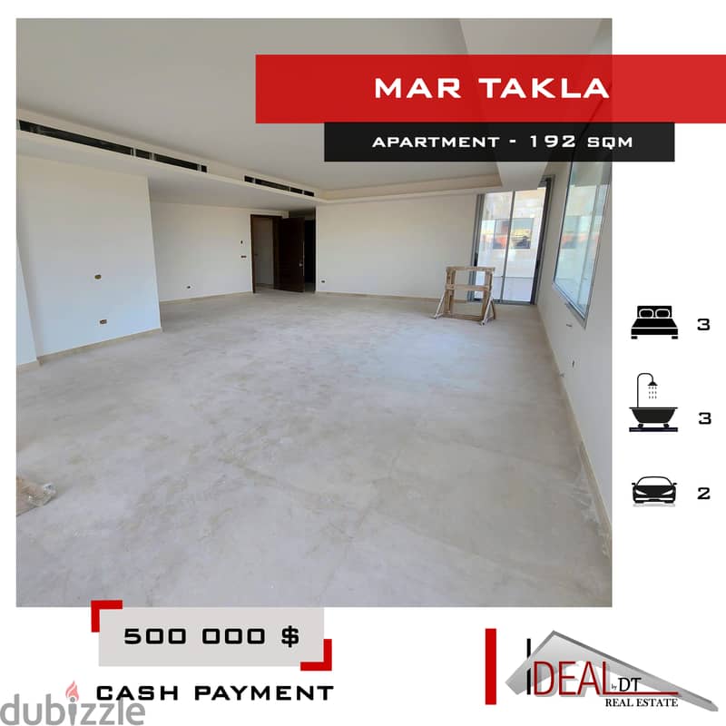 Apartment for sale in hazmieh mar takla 192 SQM REFAEA16009
