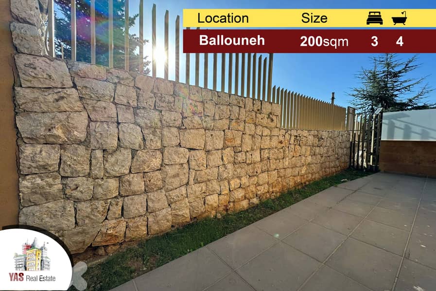 Ballouneh 200m2 100m2 Terrace Brand New Luxury Open View