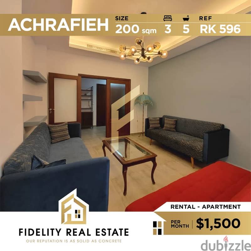 Apartment for rent in Achrafieh RK596 Apartments & Villas For Rent 115604893