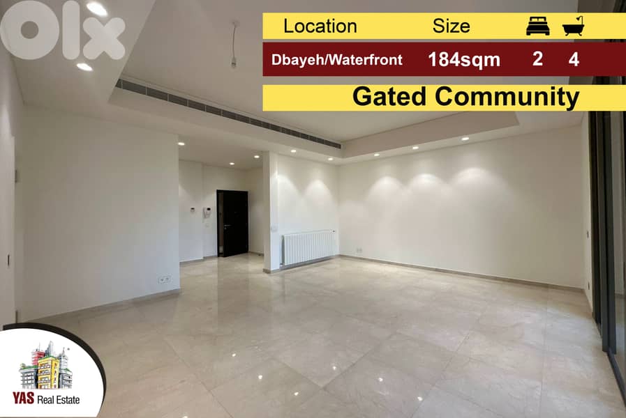 Dbayeh / Waterfront 184m2 47m2 Garden Gated Community MJ Apartments & Villas For Sale