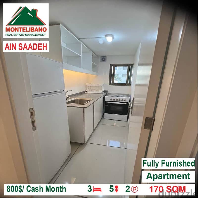 800/Cash Month!! Apartment for rent in Ain Saadeh!! Apartments
