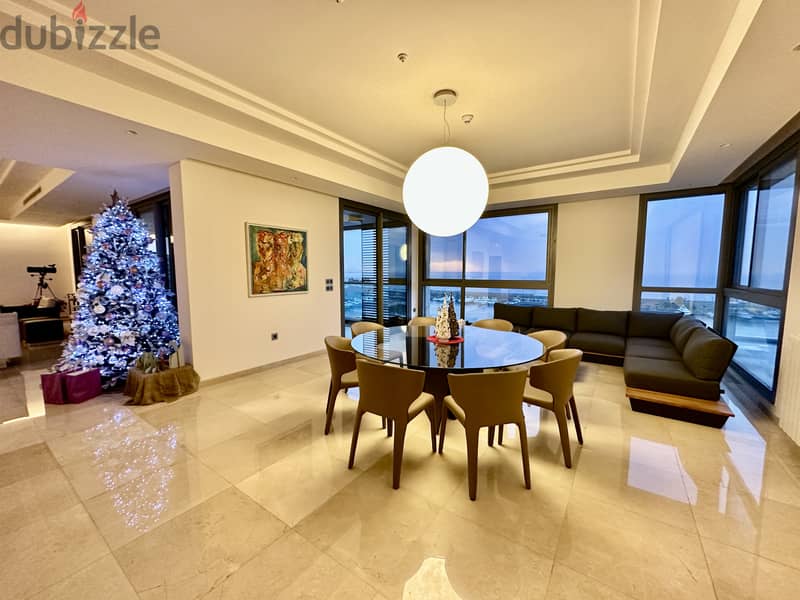 Waterfront City Dbayeh/ Apartment for rent/ 5 beds/ Full Marina View