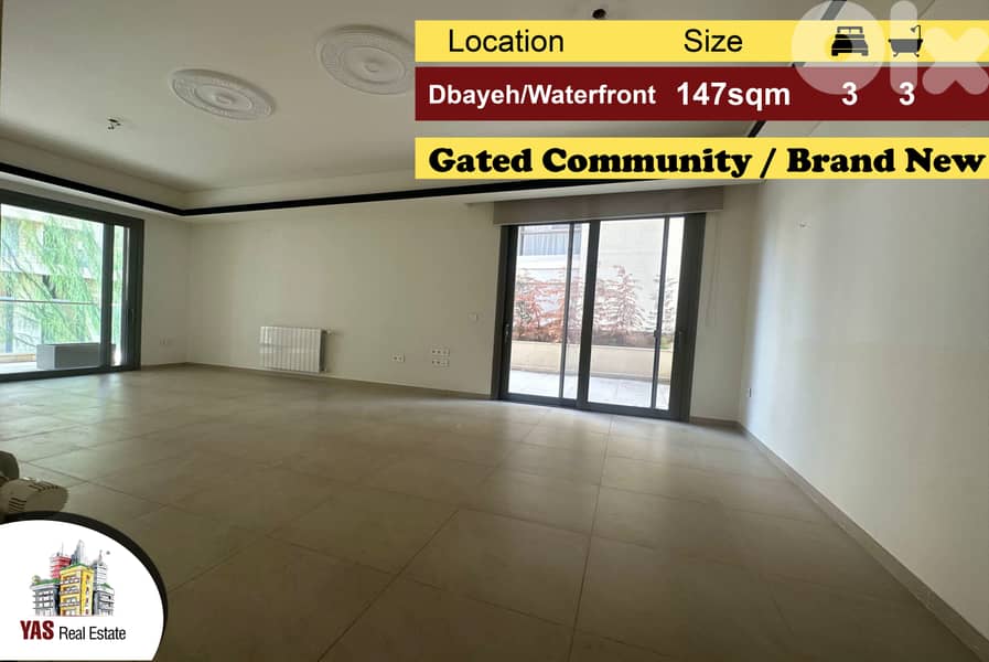 Dbayeh / Waterfront 147m2 Gated Community Brand New MJ Apartments & Villas For Sale