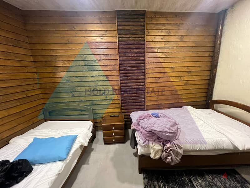 Furnished 70 m2 ground floor Chalet for sale in Faraya, Prime Location